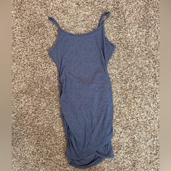 Blue Ruched Bodycon Mini Dress - Picture 7 of 11